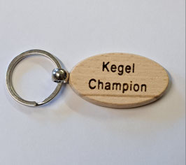 Personalisierter Holzanhänger für Kugeltaschen, oval