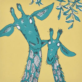 'Life's Too Short' Giraffe Screen Print Wall Art (Seconds)