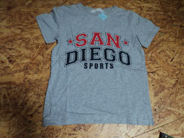 93 Shirt in grau meliert San Diego von H&M Gr. 134