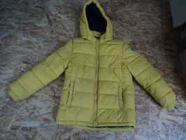 299 Dicke Jacke gefüttert in gelb mit abnehmbarer Kapuze-an den Armen etwas fleckig  von H&M Gr. 134/140