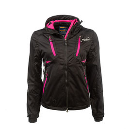 Arrak Outdoor Softshell Jacke AKKA schwarz-pink  Lady