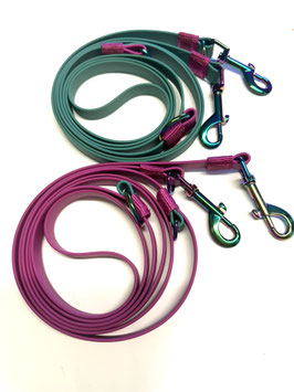 Neu! Biothane 3-fach verstellbare Leine " Mermaid"
