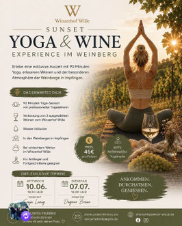 Yoga & Wine am 07.07.2026 um 18 Uhr in Impfingen