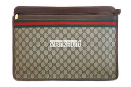 Gucci GG Supreme Document/Laptop Bag