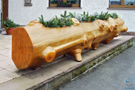 Blumenwanne aus Rundholz