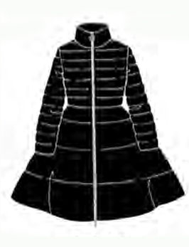 Piumino donna Denny Rose art 821ED35027 Autunno 2018/19 variante colore nero