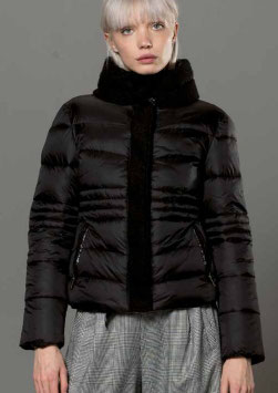 Piumino Jacket denim Donna Fracomina art FR18FM711 Autunno 2018/19