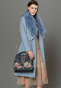 Piumino Jacket denim Donna Fracomina art FR18FM735 Autunno 2018/19