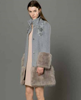 Piumino Jacket denim Donna Fracomina art FR18FM712 Autunno 2018/19
