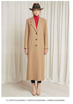 Giacca cappotto lungo donna Denny Rose art 821DD30004 Autunno 2018/19 variante colore cammello