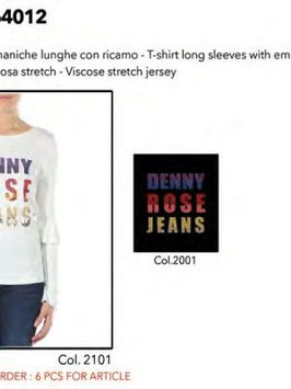T-shirt manica lunga art 921Nd64012 Denny Rose Jeans Autunno 2019/20