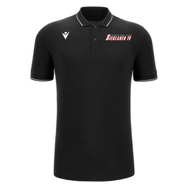 MACRON Comedy ECO Polo schwarz mit Sieglarer TV Logo