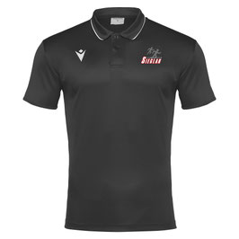 MACRON Draco Polo schwarz mit Sieglarer TV Leichtathletik-Logo