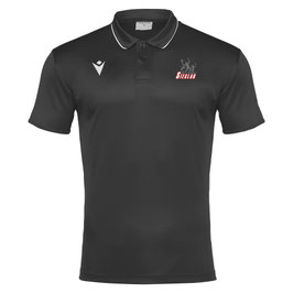 MACRON Draco Polo schwarz mit Sieglarer TV Ballsport-Logo