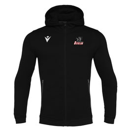 MACRON Cello Zip-Hoodie schwarz mit Sieglarer TV Fitness & Dance-Logo und Wunschname