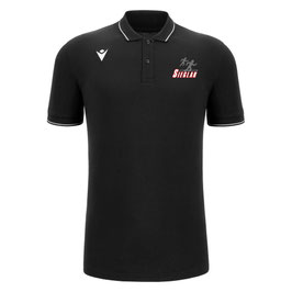MACRON Comedy ECO Polo schwarz mit Sieglarer TV Leichtathletik-Logo