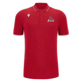 MACRON Comedy ECO Polo rot mit Judo & Aikido-Logo