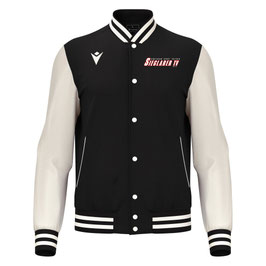 MACRON College Jacke Fiddle schwarz/weiß mit Sieglarer TV-Logo und Wunschname