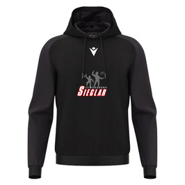 MACRON Horn Hoodie schwarz mit Sieglarer TV Fitness & Dance-Logo und Wunschname
