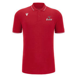 MACRON Comedy ECO Polo rot mit Sieglarer TV Turnen-Logo