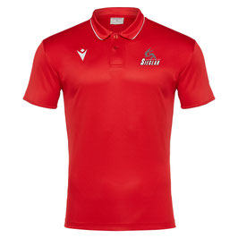 MACRON Draco Polo rot mit Judo & Aikido-Logo