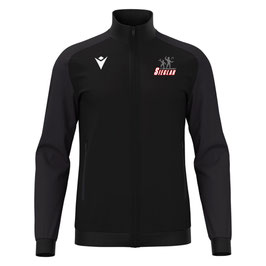 MACRON Anubis Trainingsjacke schwarz mit Sieglarer TV Fitness & Dance-Logo