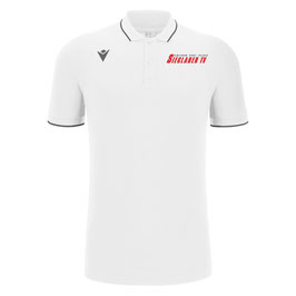 MACRON Comedy ECO Polo weiß mit Sieglarer TV Logo