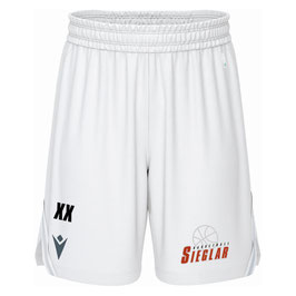 MACRON KANSAS Shorts weiß mit kleinem Sieglarer TV Basketball-Logo