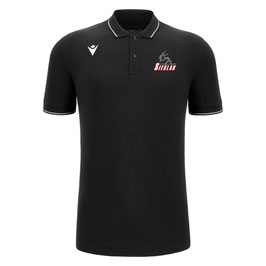 MACRON Comedy ECO Polo schwarz mit Judo & Aikido-Logo