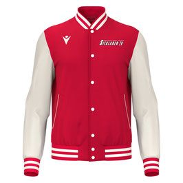 MACRON College Jacke Fiddle rot/weiß mit Sieglarer TV- Logo und Wunschname
