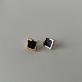 square onyx earrings