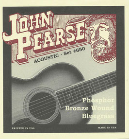 John Pearse Phosphor Bronze Bluegrass 012-056 Set # 650