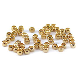 Quetschperlen 2mm goldplated