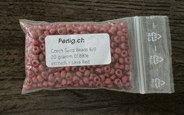 Etched Crystal Lava red 6/0