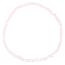 Facettglas Armband Pink Pearl Shine