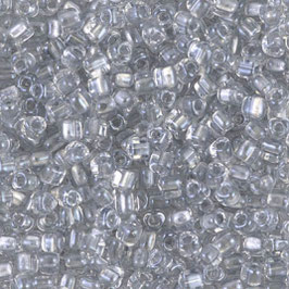 Sparkling Pale Grey Lined Crystal 10/0