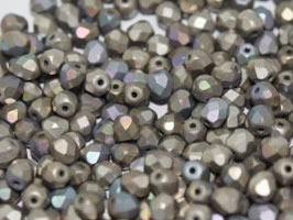 Crystal glittery argentic matt 4 mm