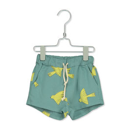 NEU: Shorts mit Vögel auf hellpetrol von Lötiekids