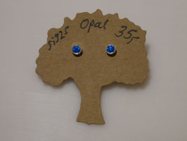 Ohrstecker Opal blau
