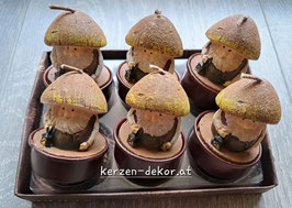Teelicht "Pilze"