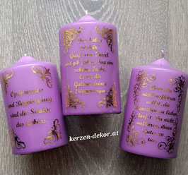 Kerzen mit Spruch