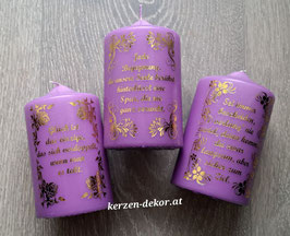 Kerzen mit Spruch