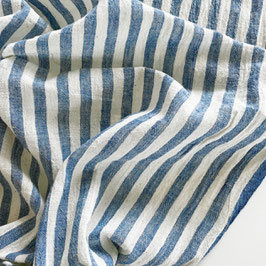 Indian Cotton White and Indigo Lines Kala Cotton