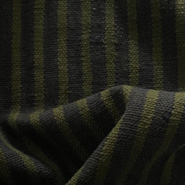 Indian Cotton Pure Khadi Striped Olive Green
