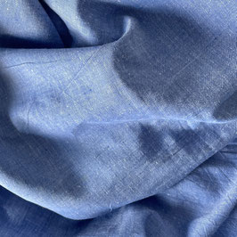 Indian Khadi Cotton Chambray Blue