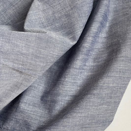 Indian Cotton Plain Chambray Blue