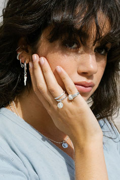 BUBBLE Hoop Earring - silber
