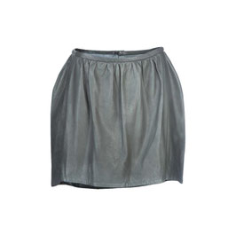 kurzer Lederrock grau