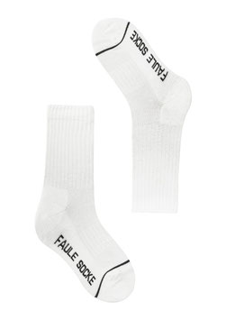 Socke #FAULESOCKE white