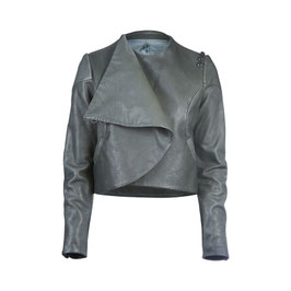Lederjacke grau
